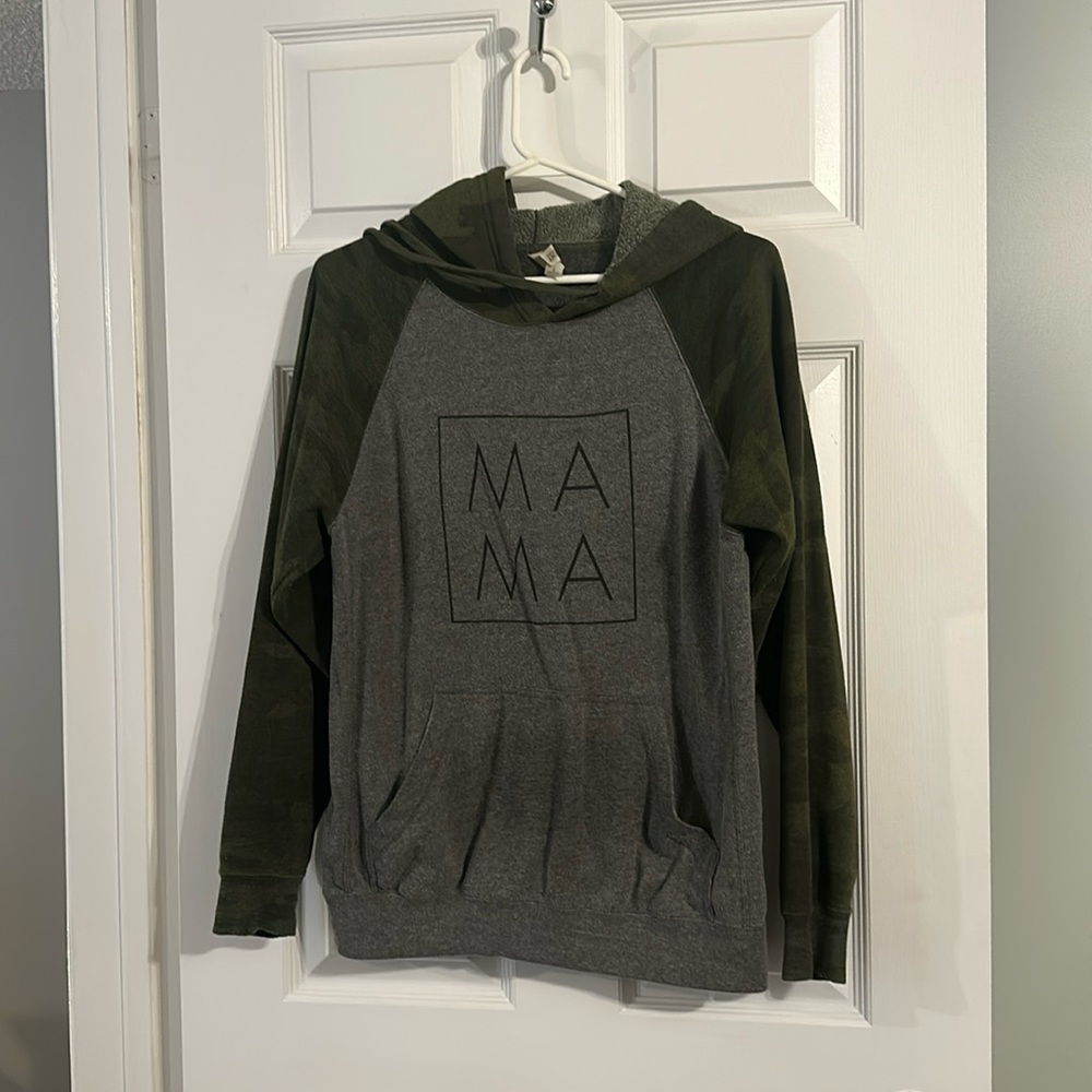 Size Small MAMA Ash&co hoodie with army sleeves